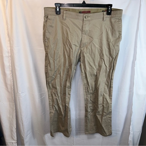 Lee Pants Khaki Custom Fit Chino Straight Leg Professional Work Wear Pants 38x30 - Picture 5 of 11